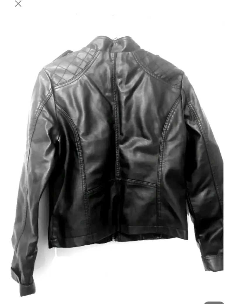 Chaqueta de cuero negra para mujer Sybilla - 2