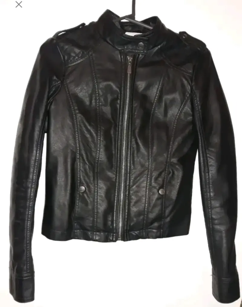 Chaqueta de cuero negra para mujer Sybilla - 4