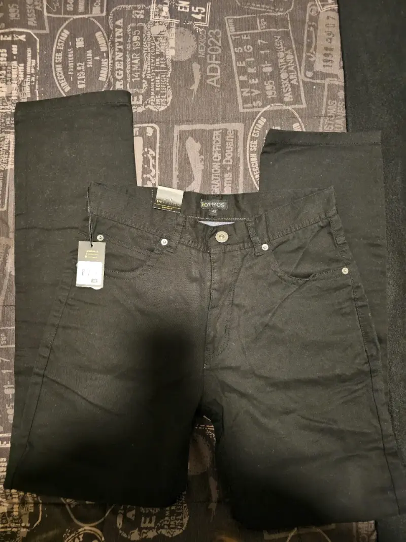 Pantalones negros para hombre Potros talla 42 - 2