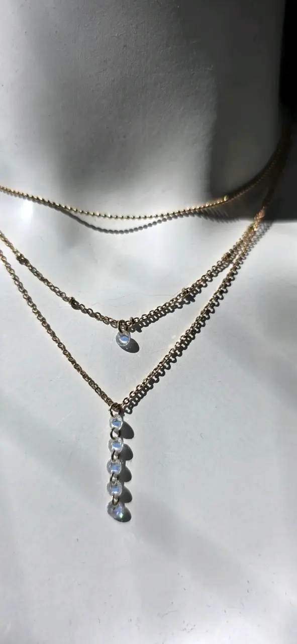 Collares dorados Forever 21 con dijes brillantes - 4