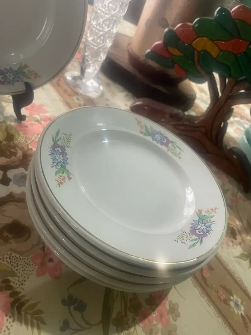 Juego de platos lozapenco con diseño floral - 1
