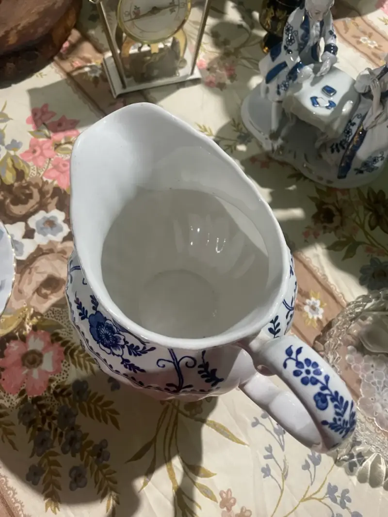 Jarra de cerámica floral azul Johnson Bros - 2