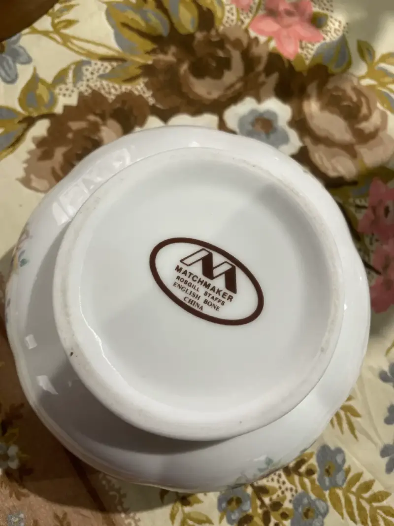 Azucarero de porcelana con diseño floral - 4