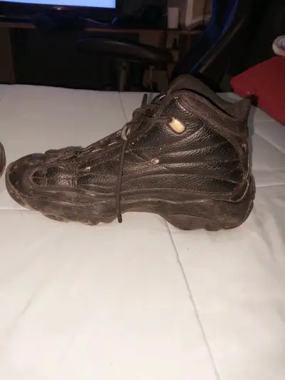 Botas de cuero negro para hombre. - miniatura 10