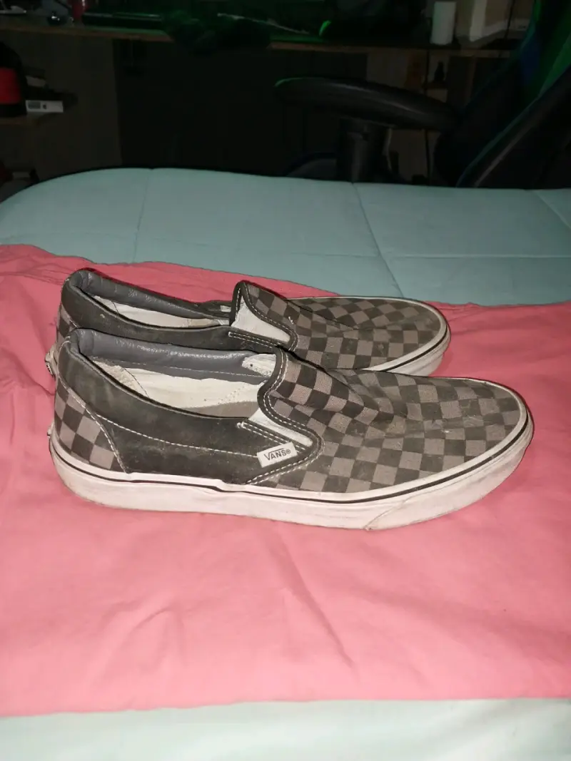 Zapatillas Vans Slip-On a cuadros grises