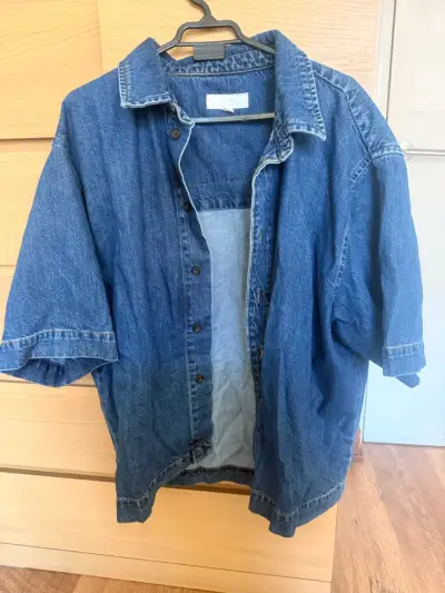 Camisa de mezclilla azul Zara para hombre - miniatura 2
