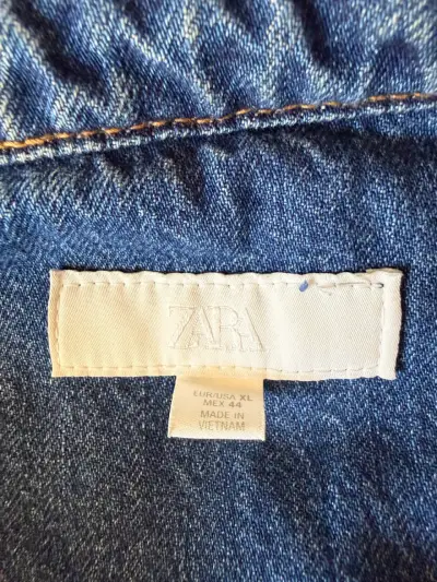 Camisa de mezclilla azul Zara para hombre - miniatura 4