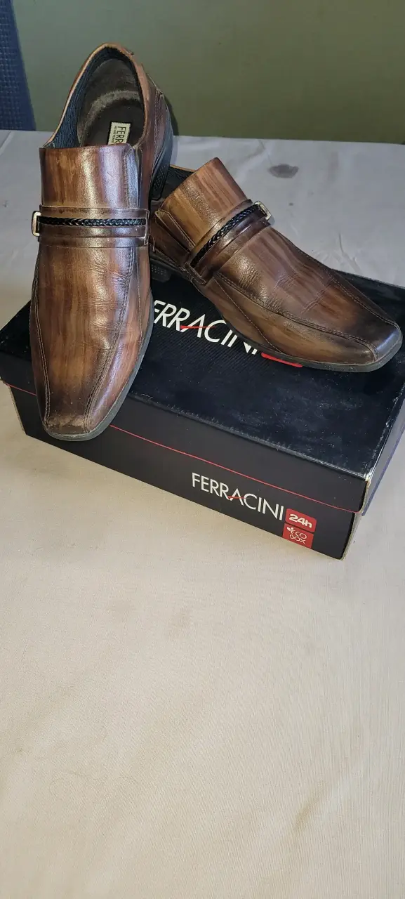 Zapatos de cuero marrón Ferracini para hombre - 3