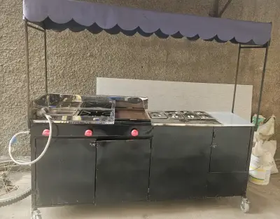Carro de Comida Rápida con Parrilla y Freidora - miniatura 1