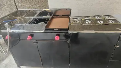 Carro de Comida Rápida con Parrilla y Freidora - miniatura 6