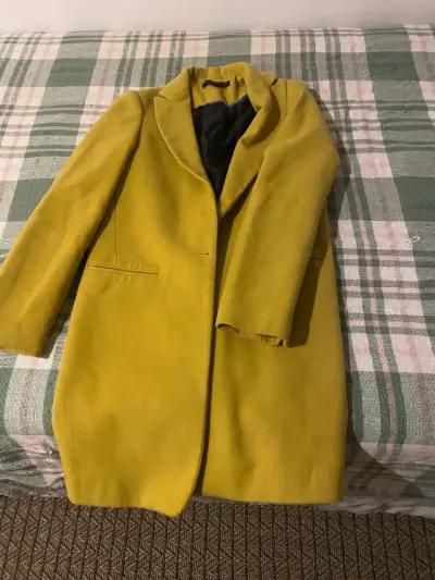 Abrigo amarillo mujer Basement Basic - miniatura 1