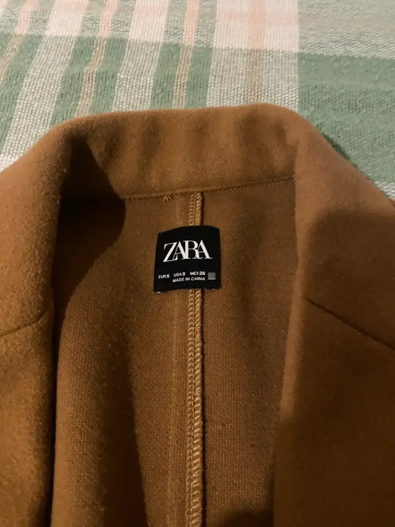 Abrigo largo marrón Zara para mujer - 1