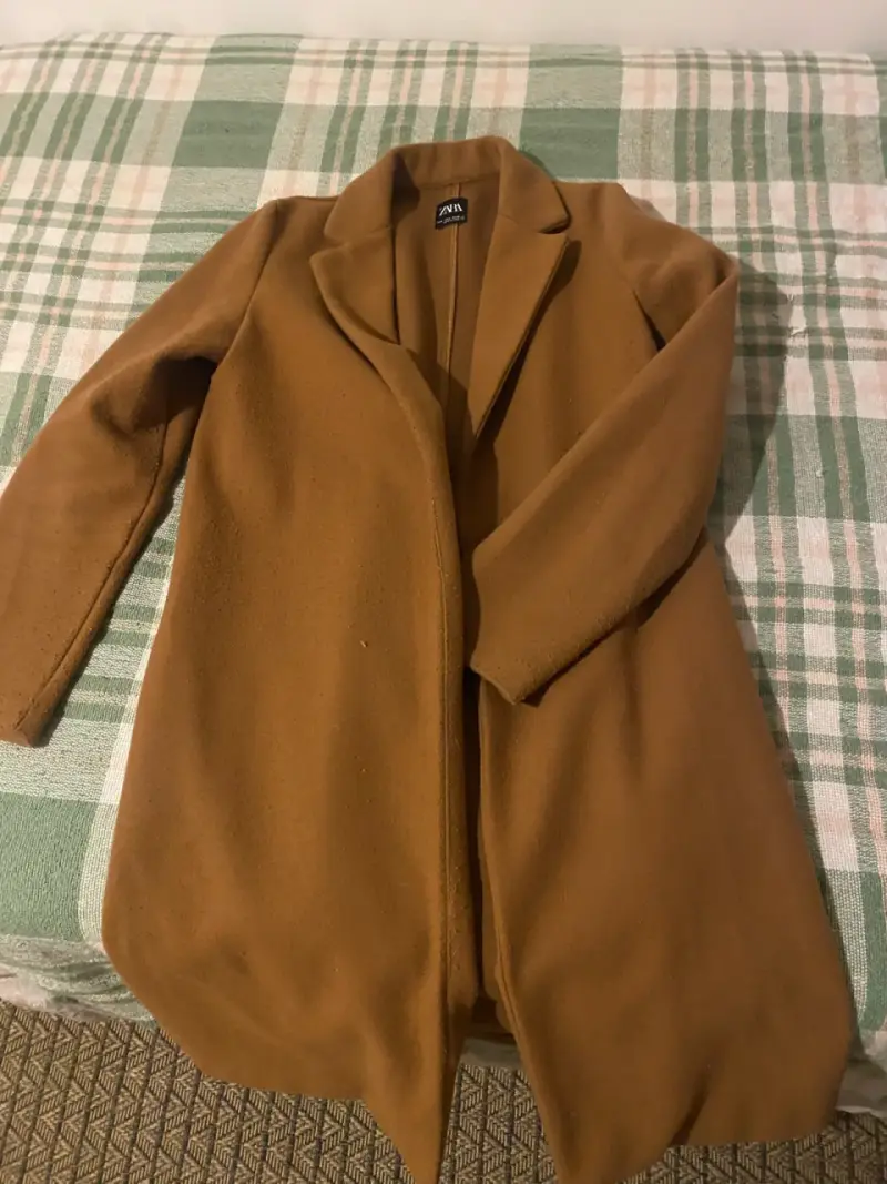 Abrigo largo marrón Zara para mujer - 2