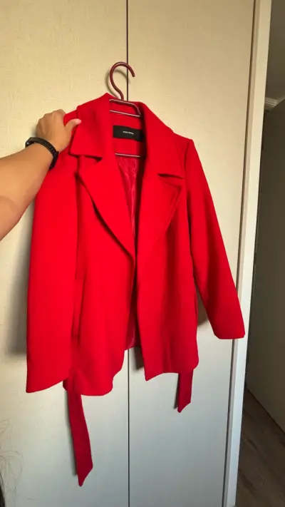 Abrigo rojo mujer Vero Moda - miniatura 2