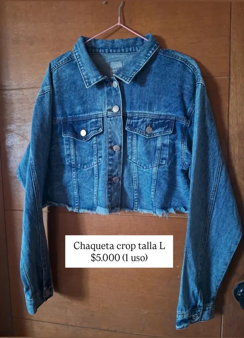 Chaqueta Crop Denim Talla L