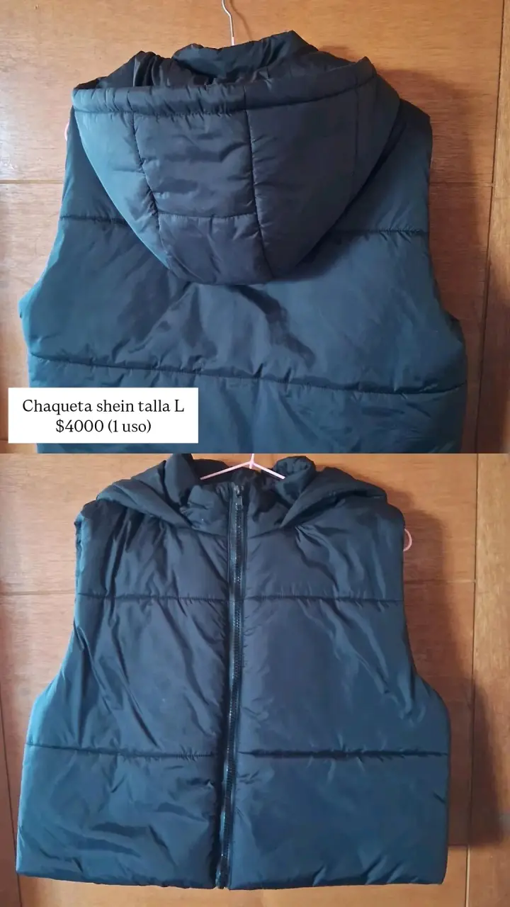 Chaleco sin mangas Shein beige y azul - 2