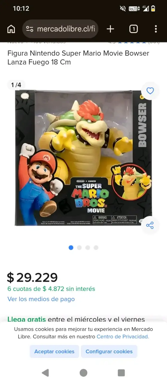 Figura de acción Bowser Super Mario Bros con efectos - 5