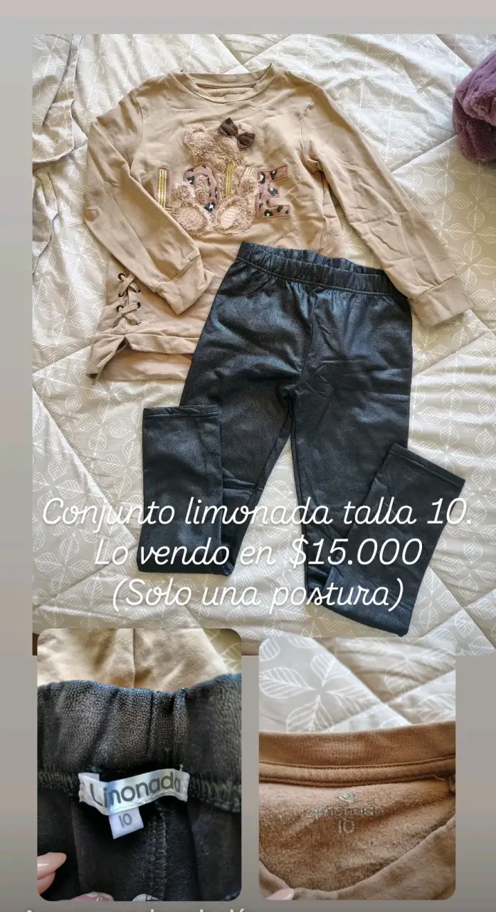 Conjunto Limonada talla 10 para niña