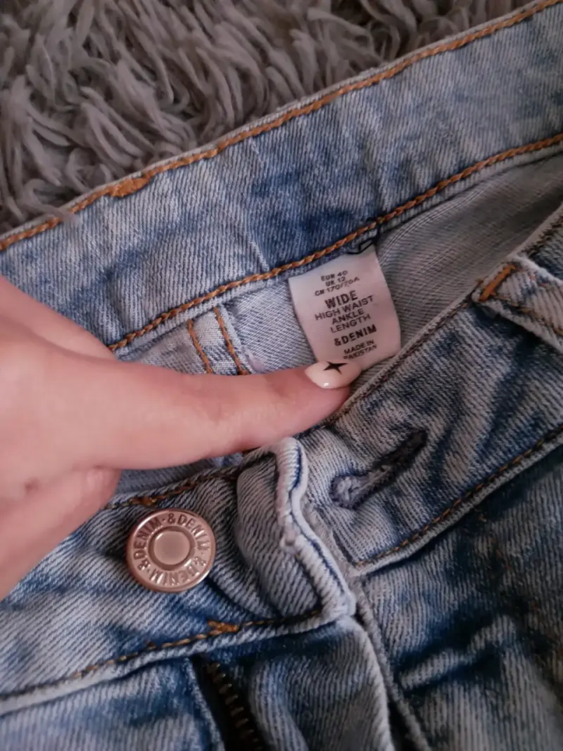 Jeans de mezclilla azul claro estilo wide leg - 4