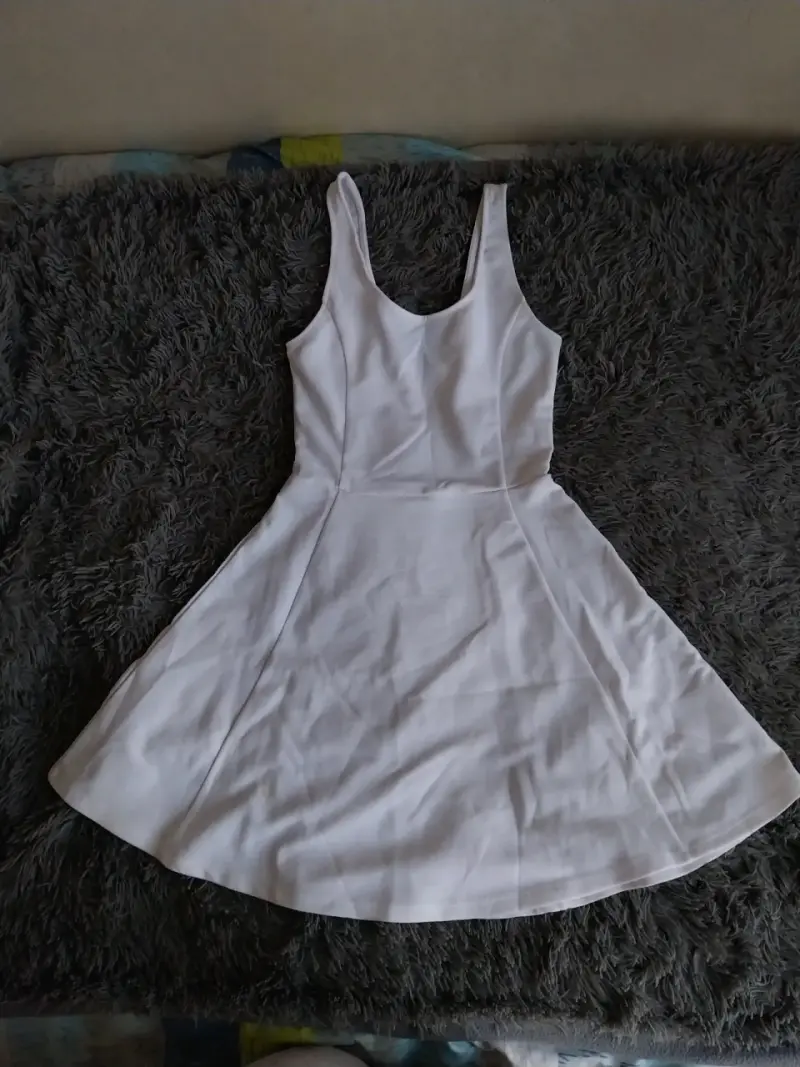 Vestido blanco sin mangas Divided talla 34