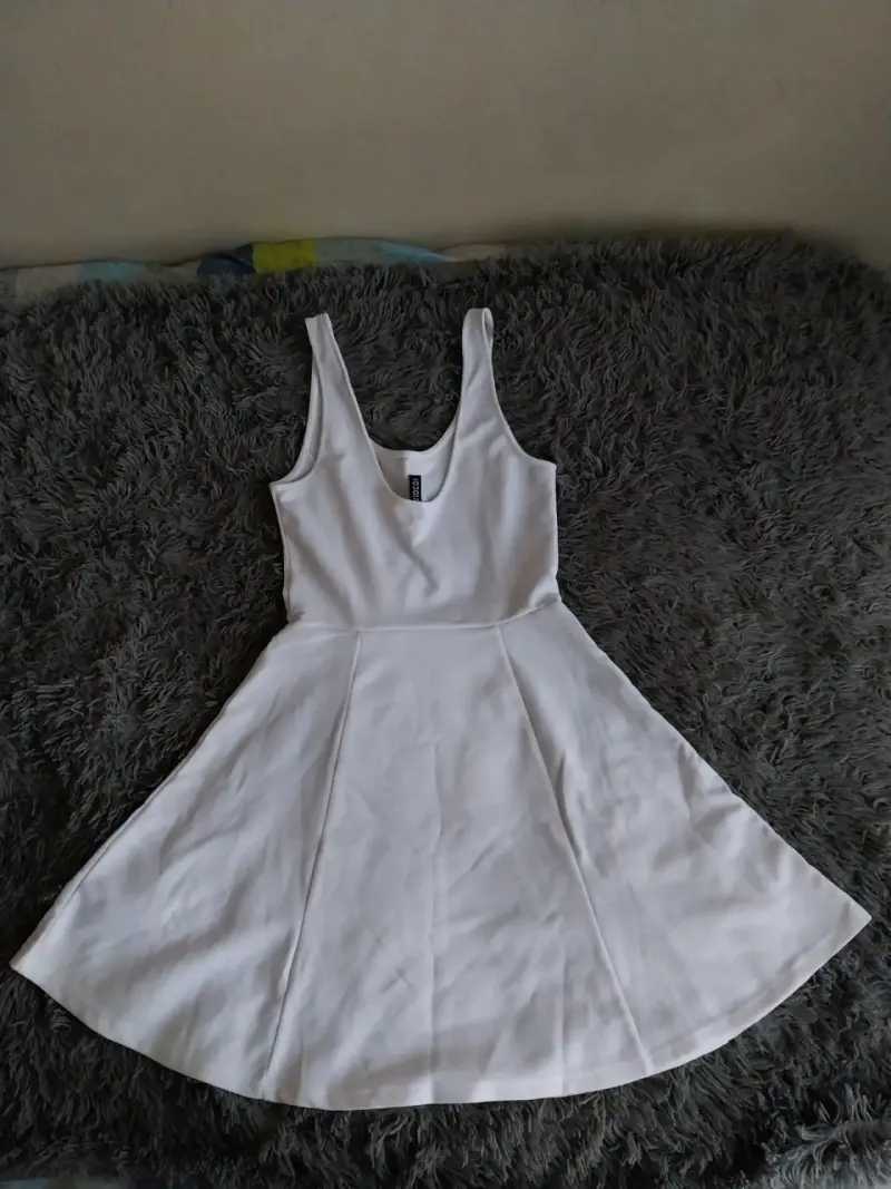 Vestido blanco sin mangas Divided talla 34 - 2
