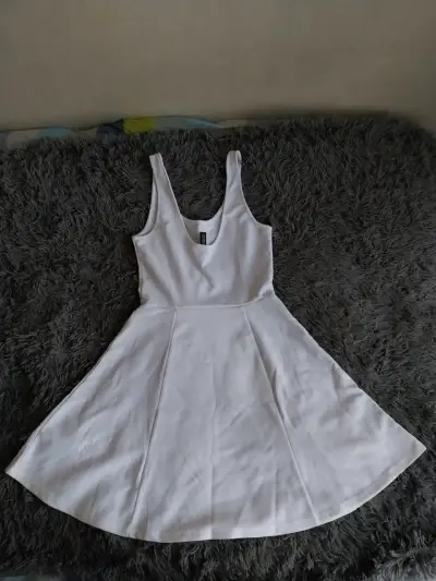 Vestido blanco sin mangas Divided talla 34 - miniatura 2