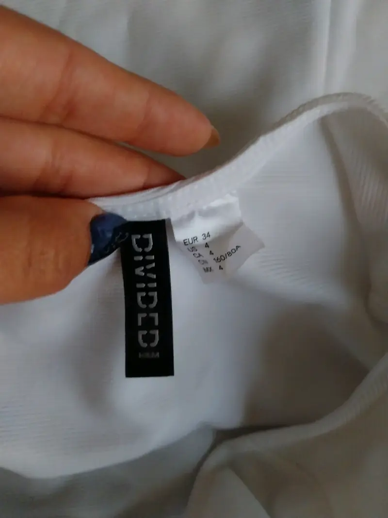 Vestido blanco sin mangas Divided talla 34 - 3