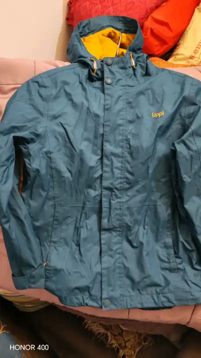 Chaqueta impermeable Upp Kids azul para niños - miniatura 3