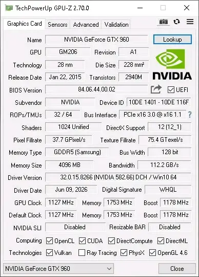 Tarjeta gráfica GTX 960 4vram - 5