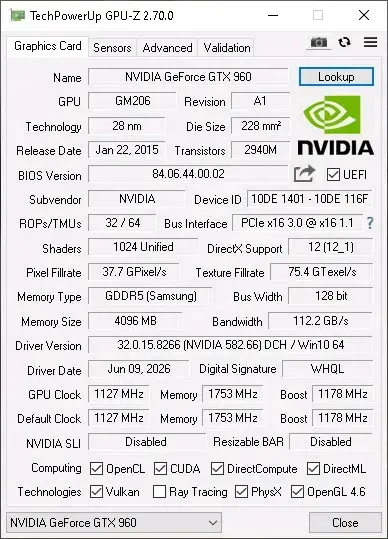 Tarjeta gráfica GTX 960 4vram - miniatura 5