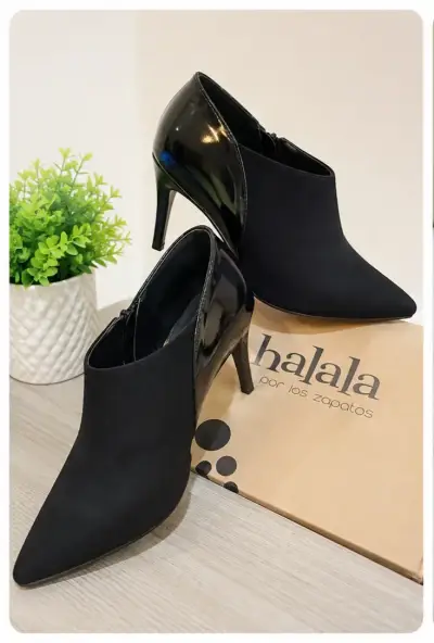 Botines de tacón negro - miniatura 3