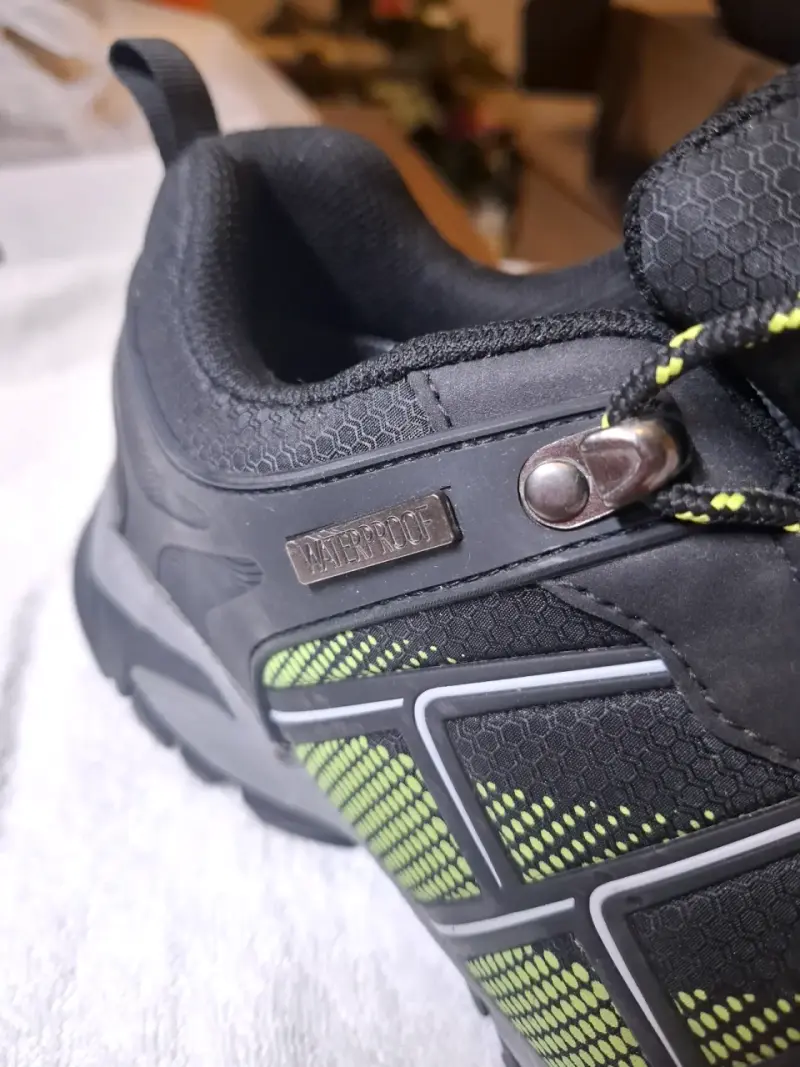 Zapatillas de Trekking Impermeables Negras y Verdes - 4
