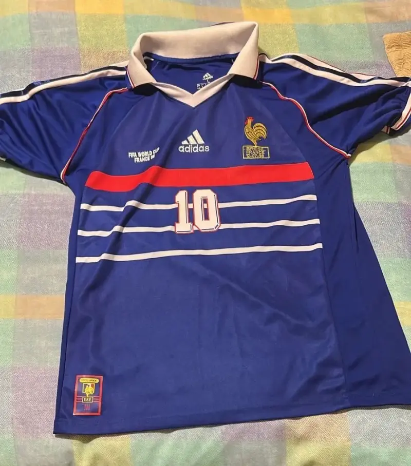 Camiseta Francia Mundial 1998 Zidane Adidas - 1