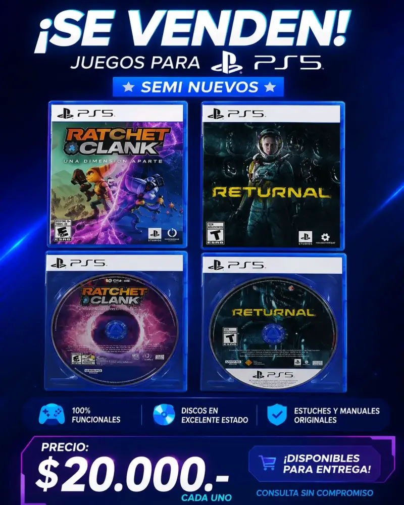 Juegos PS5 y PS4 semi nuevos en excelente estado - 1