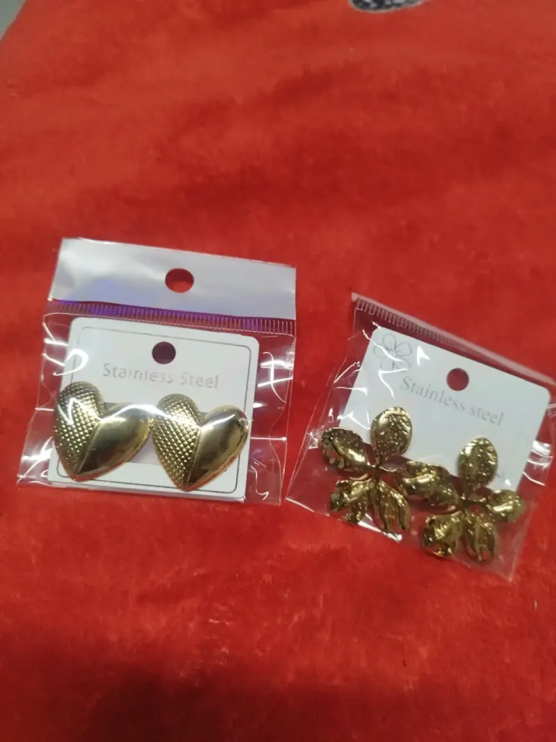 Set de Aros de Acero Inoxidable Dorado - 6