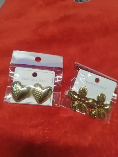 Set de Aros de Acero Inoxidable Dorado - miniatura 6