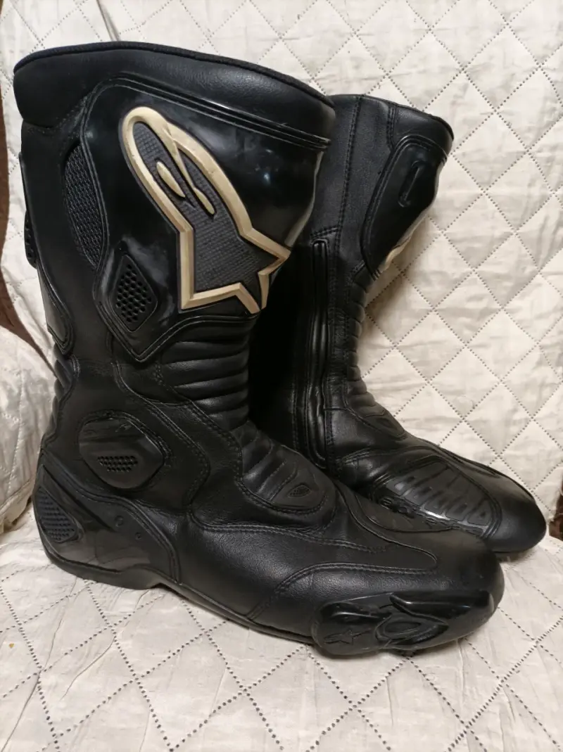 Botas de motocicleta negras con protección - 2