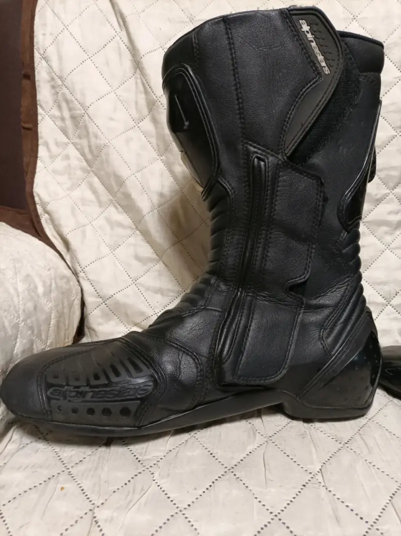 Botas de motocicleta negras con protección - 5