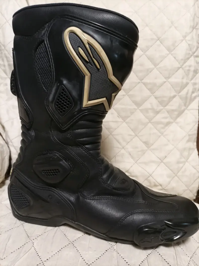 Botas de motocicleta negras con protección - 6
