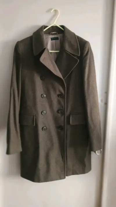 Abrigo verde olivo Stile Benetton para mujer - miniatura 1