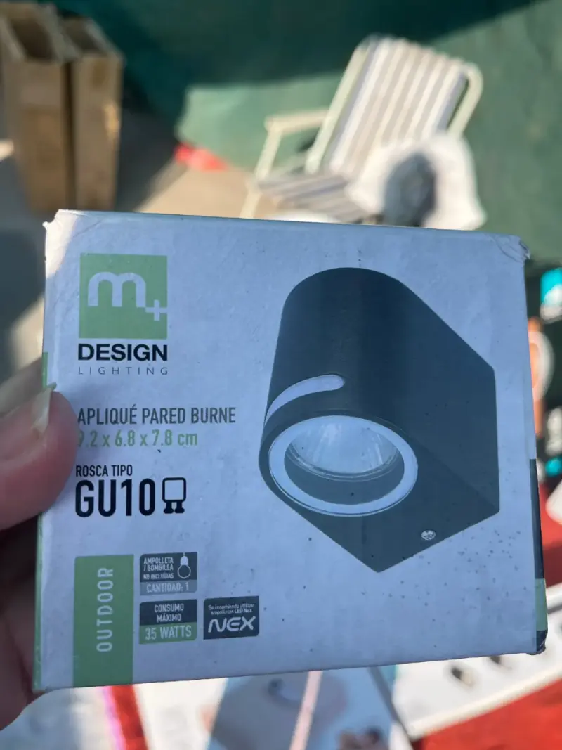 Aplique de pared Burne GU10 para exterior