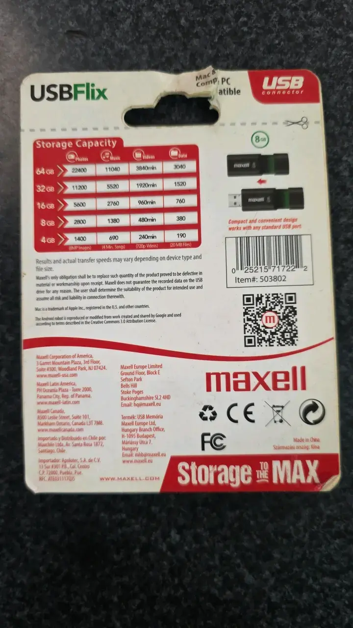 Pendrive Maxell 8GB USBFlix Mac y PC - 2