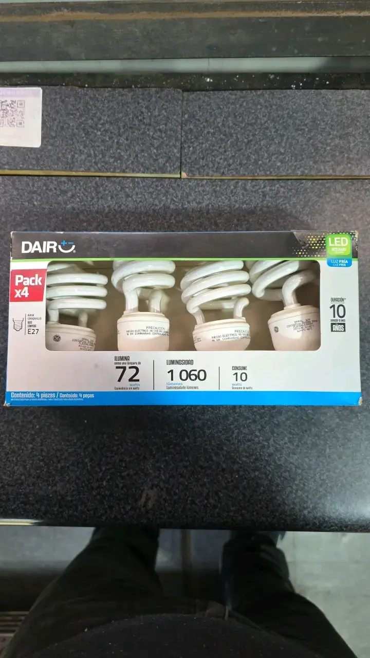 Pack de 4 ampolletas LED Dairo 72W - 1