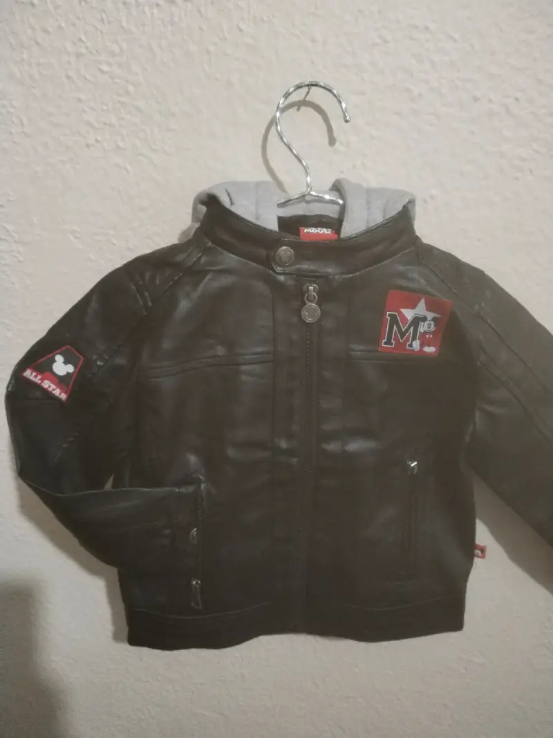 Chaqueta de cuero para niño Mickey Mouse - 1