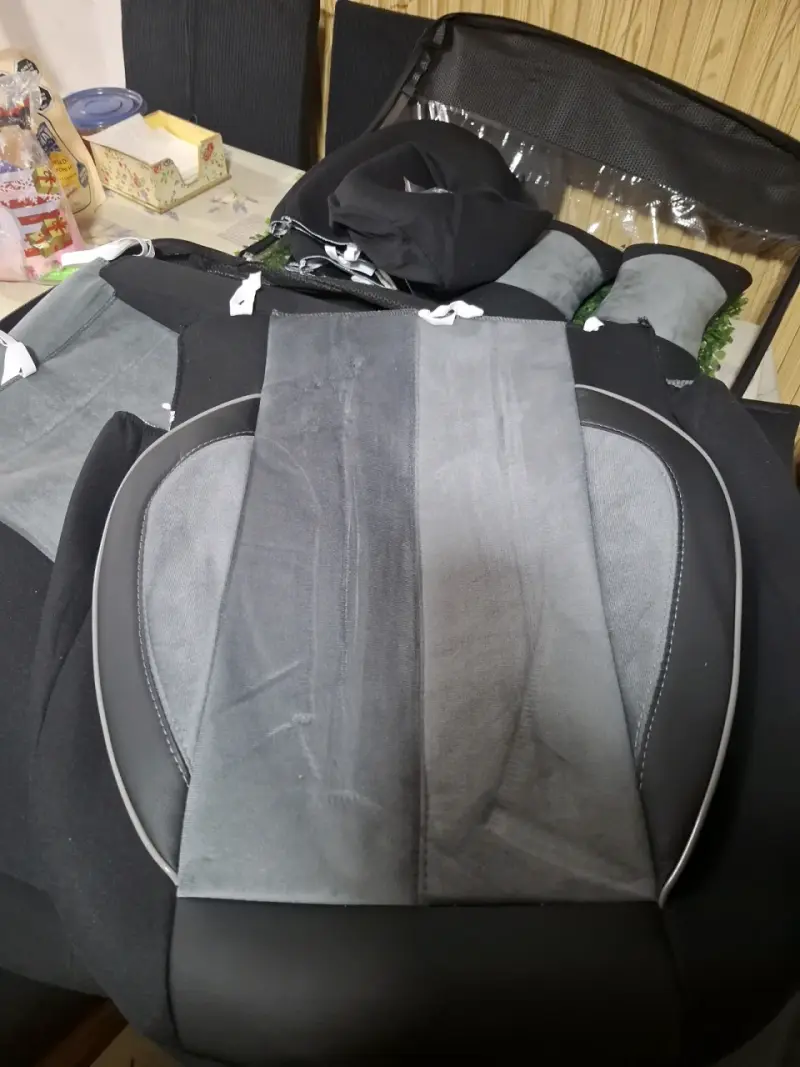 Funda de asiento para auto gris y negra - 2
