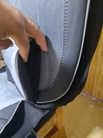 Funda de asiento para auto gris y negra - miniatura 4