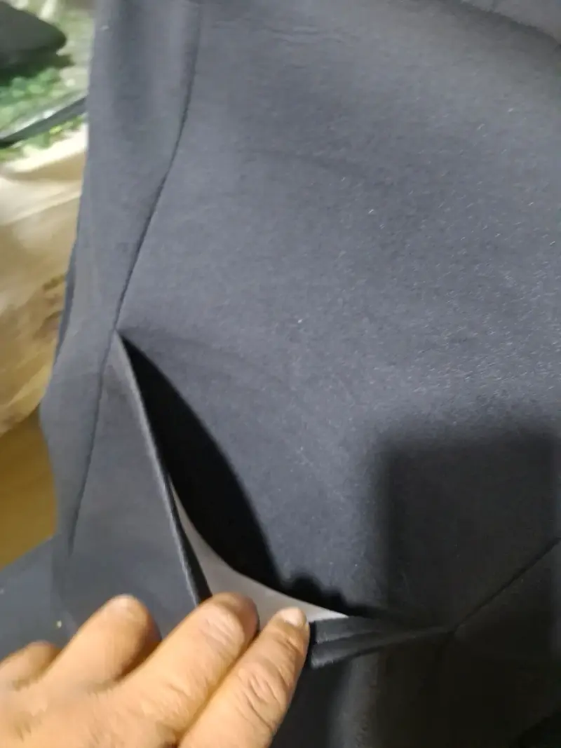 Funda de asiento para auto gris y negra - 5