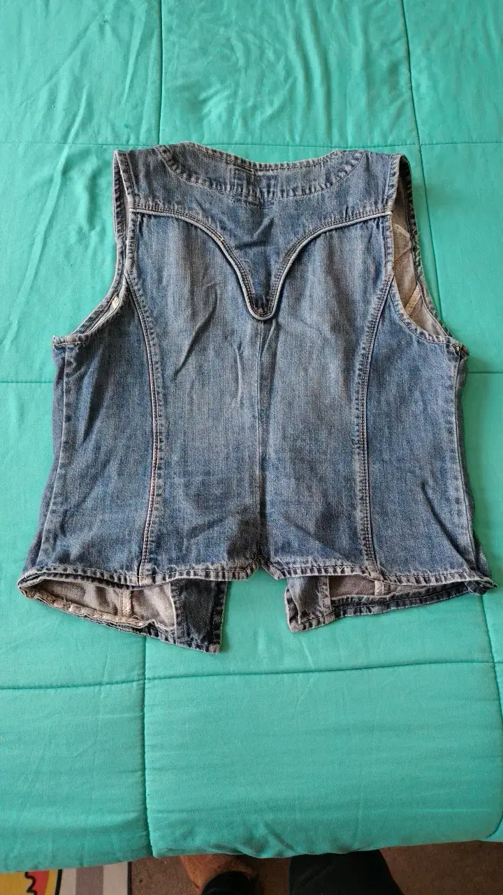 Chaleco de mezclilla sin mangas para mujer - 2