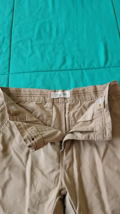 Pantalones beige casuales para niño talla 8 - miniatura 4