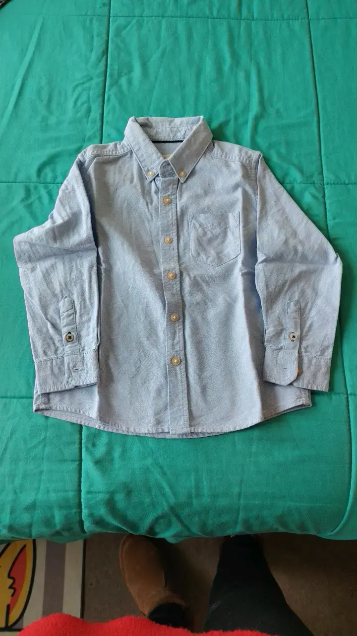 Camisa de niño azul claro talla 3-4 años - 1
